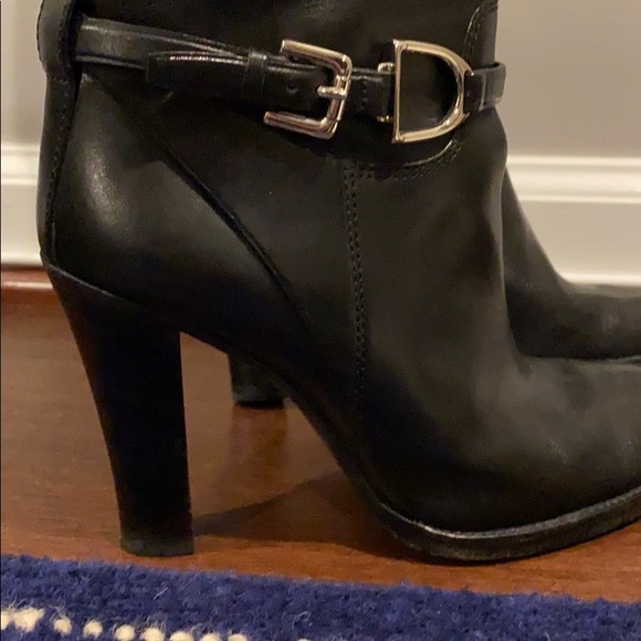 Ralph Lauren Collection Tall Black Boots Size 7 - Picture 2 of 9